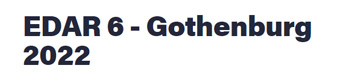 EDAR 6 - Gothenburg 2022 logo