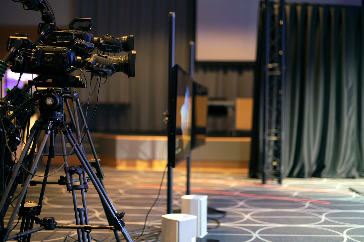Filmkameror redo för sändning